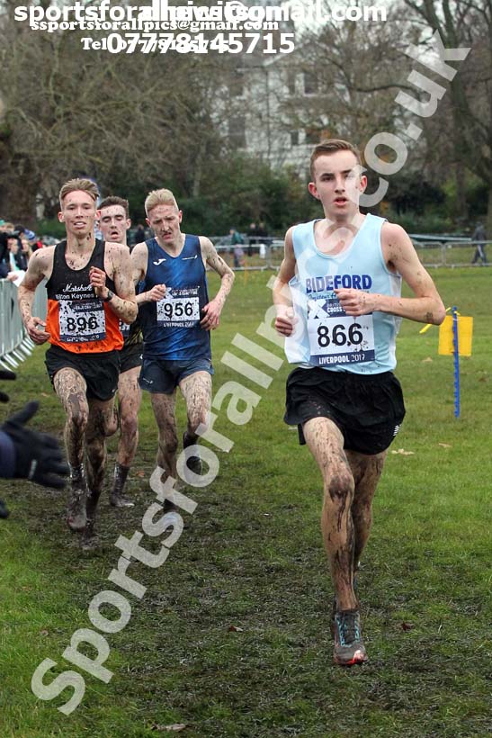 Mens under-20s, 2019 European Cross Country Trials and British Cross Challenge, Sefton Park, Liverpool.  Photo: David T. Hewitson/Sports for All Pics